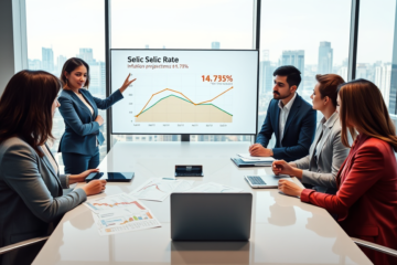 Decisão do Copom sobre a redução da taxa Selic para 14,75% e suas implicações na economia.