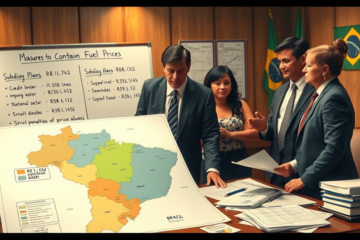 Medidas para conter a alta dos combustíveis em discussão, incluindo subsídios e rigor contra abusos.