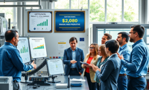 Imagem representativa do Programa Brasil Mais Produtivo destacando a eficiência energética e a manufatura enxuta.