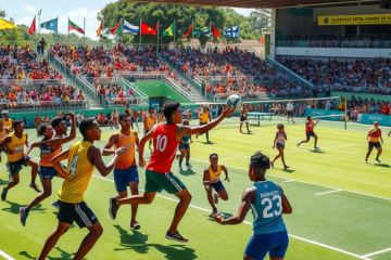 Atletas de Birigui se preparando para os Jogos Abertos do Interior, destacando o espírito esportivo e a competição.