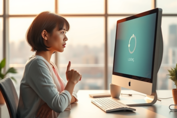 Ilustração do processo de carregamento de experiência em plataformas digitais.