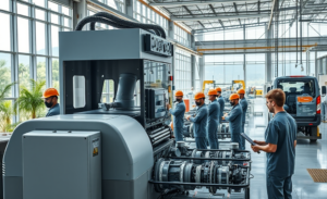 Apoio à modernização industrial com crédito de R$ 500 milhões para veículos híbridos flex.