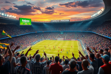 Logotipo da Itaipava em destaque no Campeonato Paulista com menção à CazéTV.