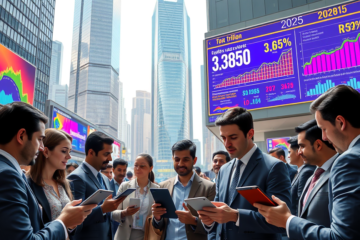 Gráfico mostrando o crescimento da arrecadação federal do Brasil em 2025, com destaque para R$ 2,88 trilhões e as principais medidas de tributação.