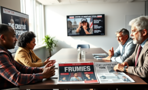 Imagem ilustrativa sobre a crise da democracia e novas vozes políticas em um cenário atual complexo.