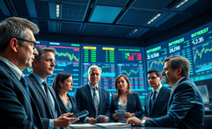 Gráfico mostrando as reações do mercado financeiro à indicação de Guilherme Mello para o Banco Central