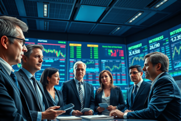 Gráfico mostrando as reações do mercado financeiro à indicação de Guilherme Mello para o Banco Central