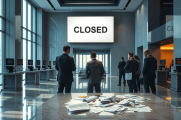 Imagem representativa da liquidação extrajudicial do Banco Pleno com foco nas implicações financeiras e proteção de investimentos.