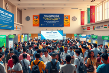 Banner do Feirão Limpa Nome com informações sobre descontos em renegociação de dívidas.