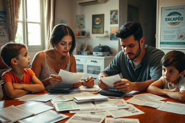 Gráfico demonstrando o aumento do endividamento das famílias e a inadimplência no Brasil.