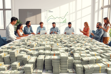 Imagem mostrando pilhas de dinheiro representando valores esquecidos disponíveis para resgate.