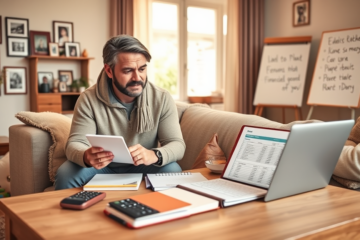 Casal discutindo planejamento financeiro para o casamento e filhos.